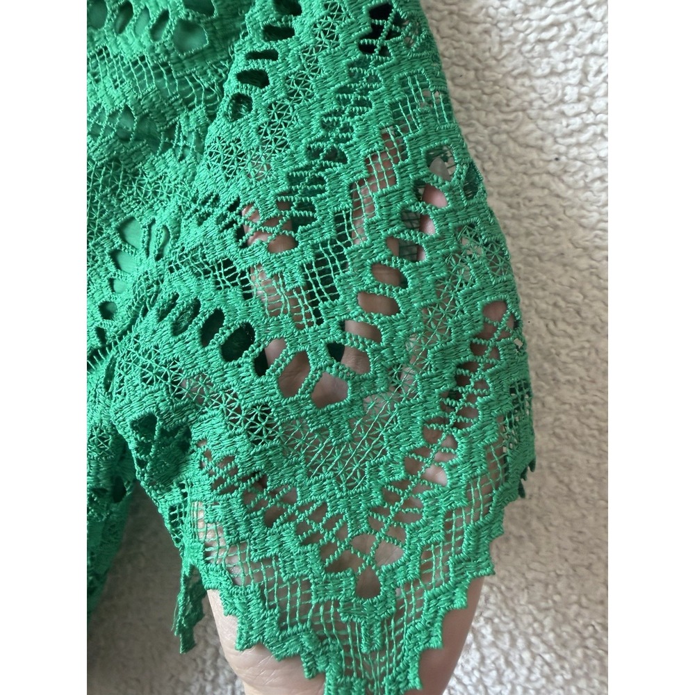 Bardot Green Lace Dress Size XS Sheath Short Sleeve Zip Back Elegant - Picture 5 of 9
